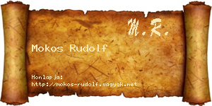 Mokos Rudolf névjegykártya